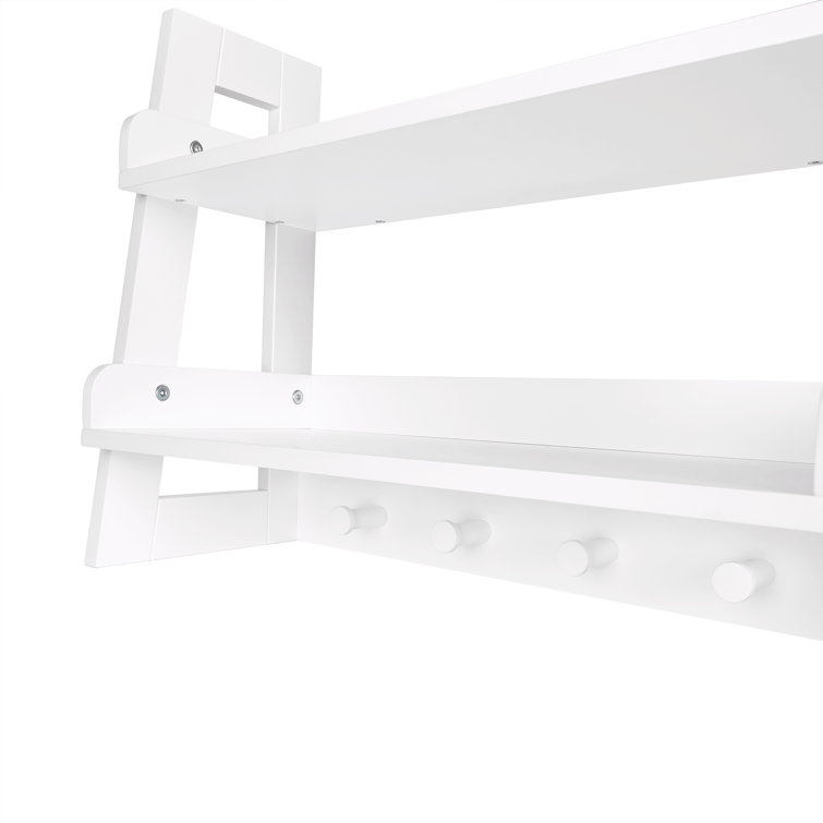 Kids shelf with discount hooks